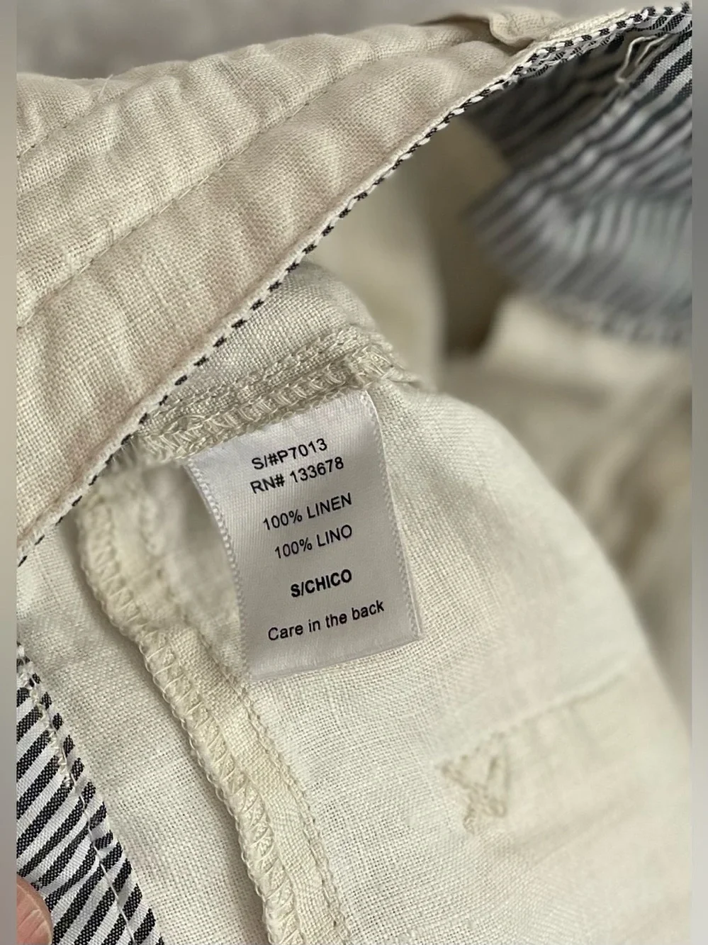 Love Tree Linen Pants With Large Pockets,tie Front Drawstring Waist (SKU695)